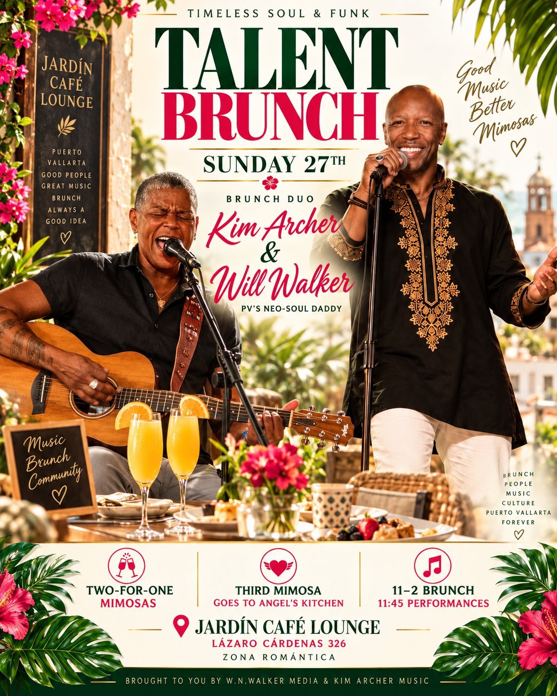 Will Walker & Kim Archer Live At The Talent Brunch Brings Soul, Funk, Mimosas, and a Little Sunday Magic to Zona Romántica
