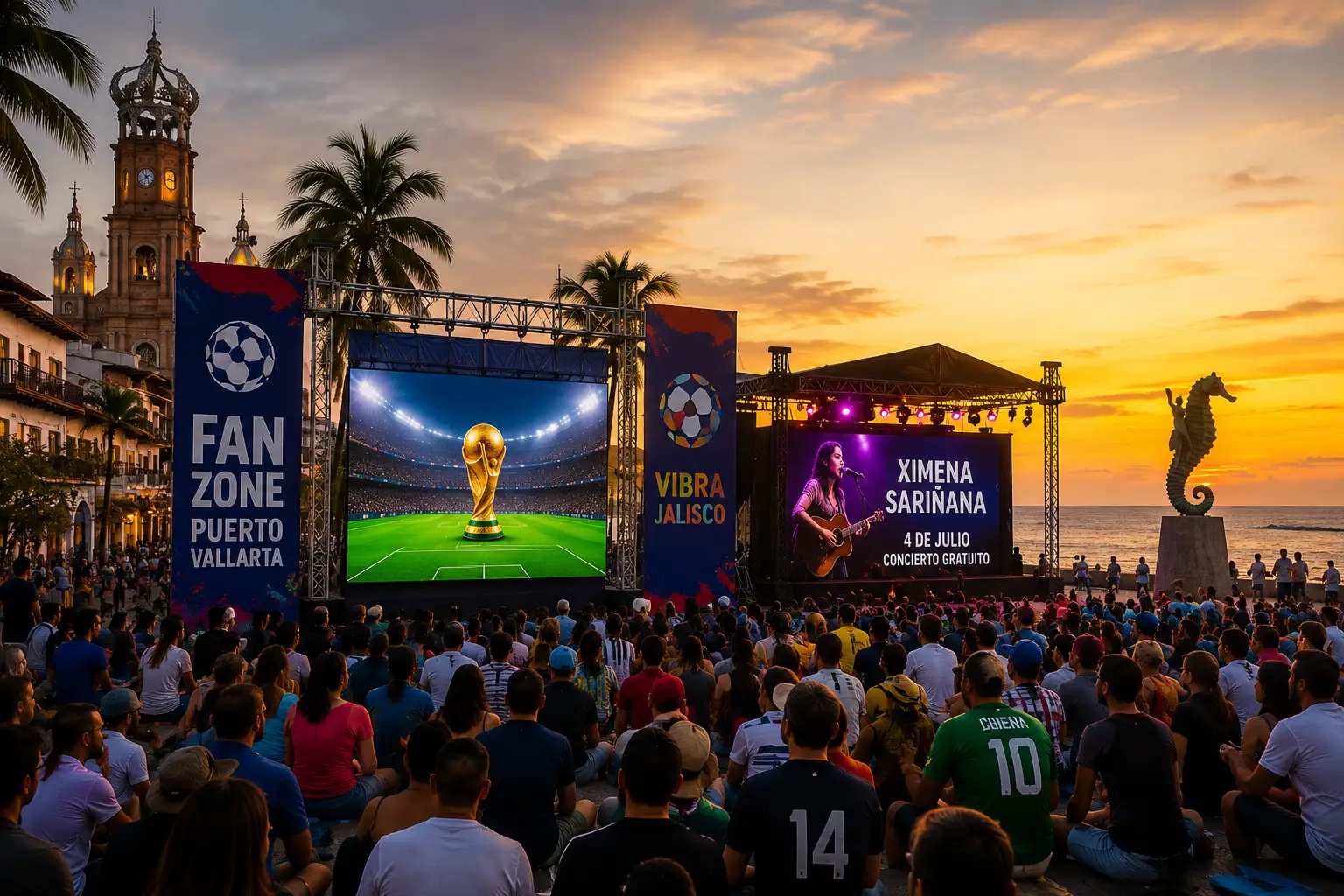 Puerto Vallarta Scores Big with Free World Cup Fan Zone and Ximena Sariñana Concert